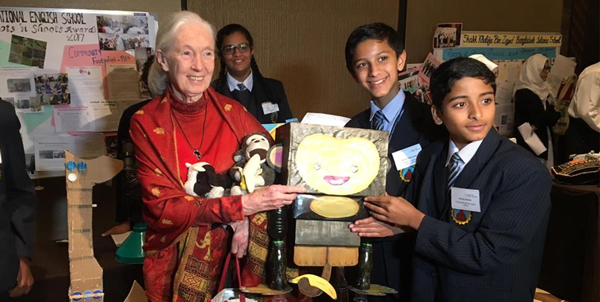 Jane Goodall UAE Awards, photo credit Roots & Shoots UAE