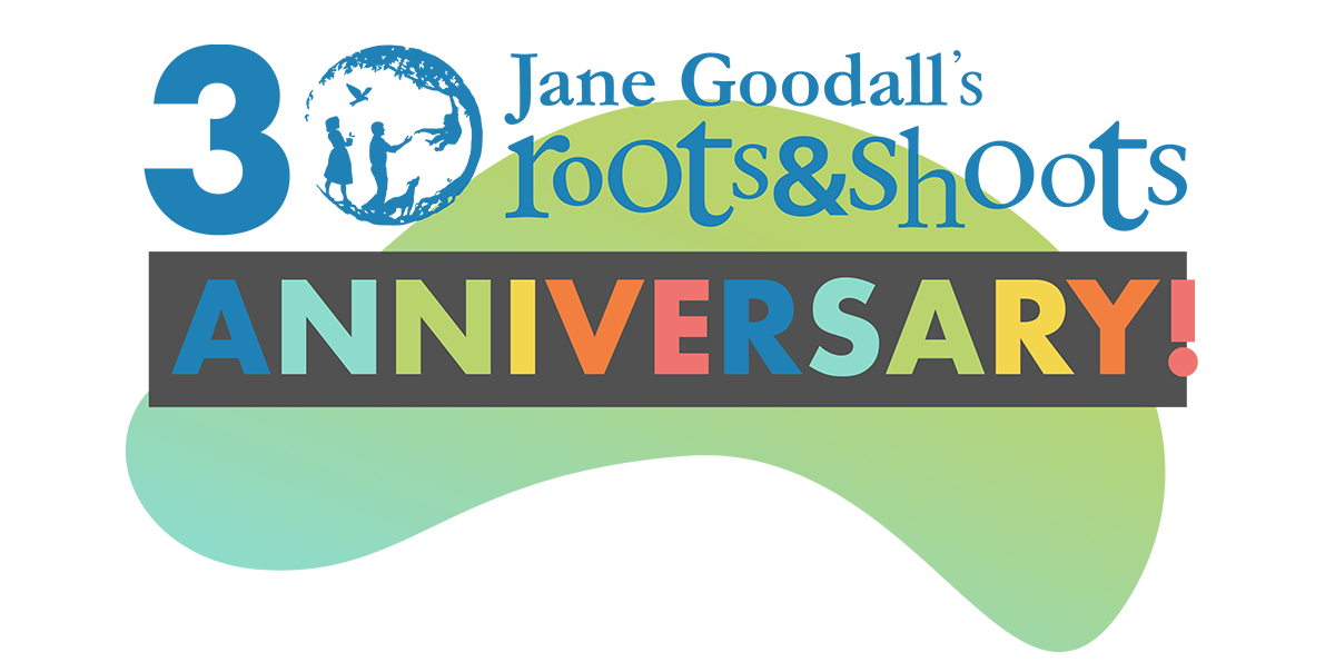 Roots & Shoots 30 year Anniversary Logo